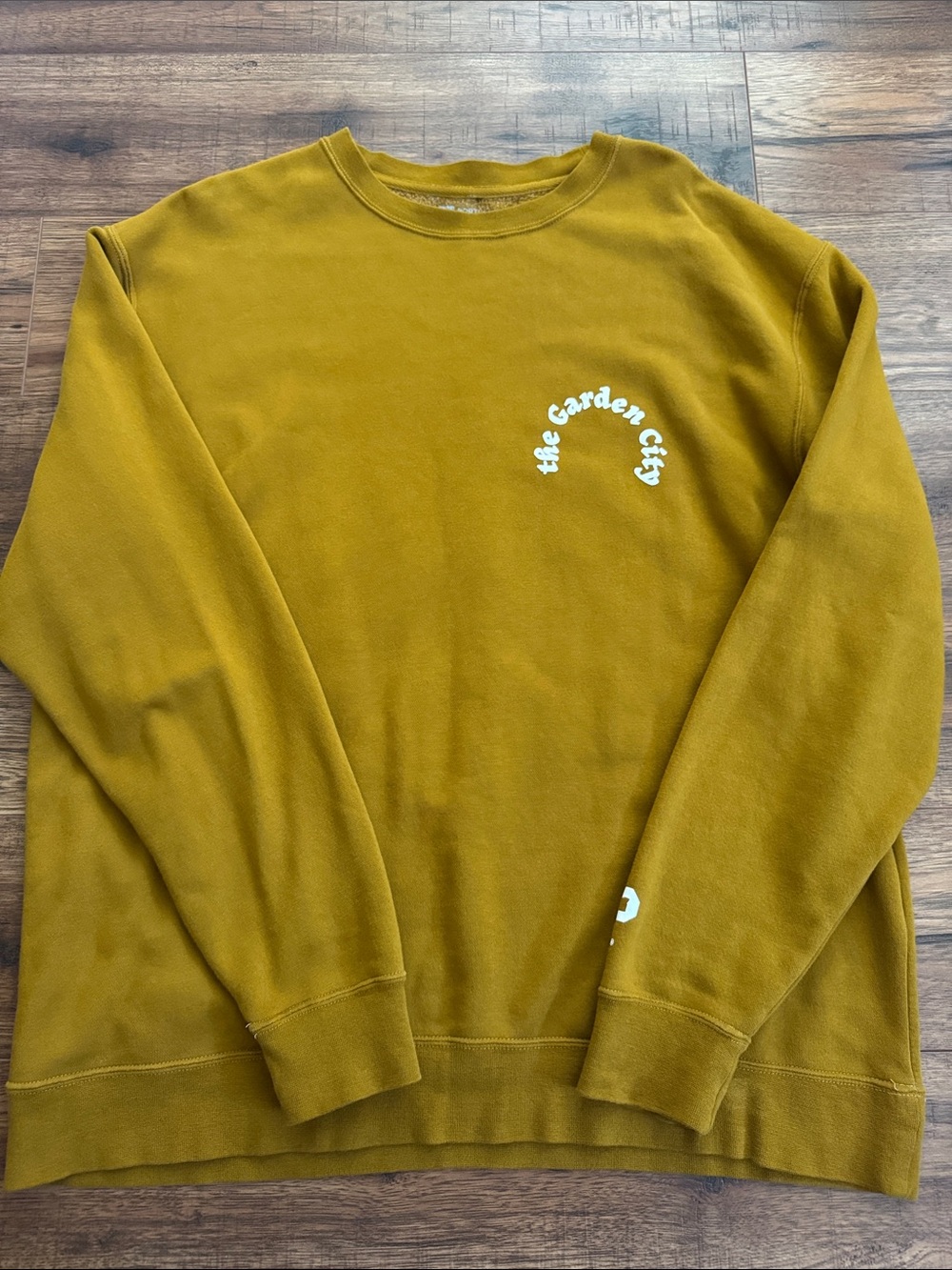 Portland The Garden City Adult Crewneck Sweater - Mustard sz: Large